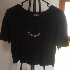 Harley Davidson short sleeve crop shirt